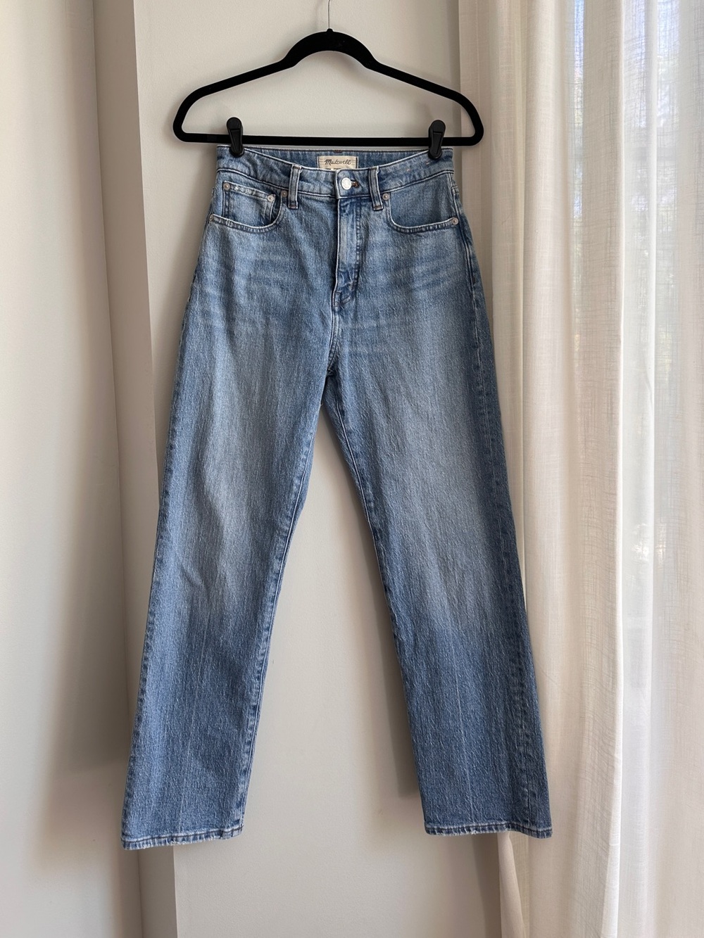 Women’s Madewell Curvy 90s Straight Denim Jeans Medium/ Light Wash size 26